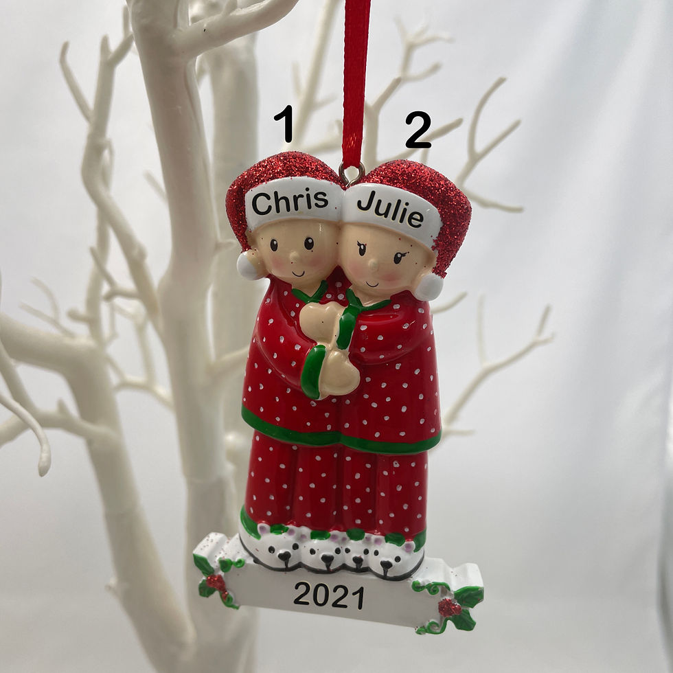 Pyjama Couple Tree Decoration