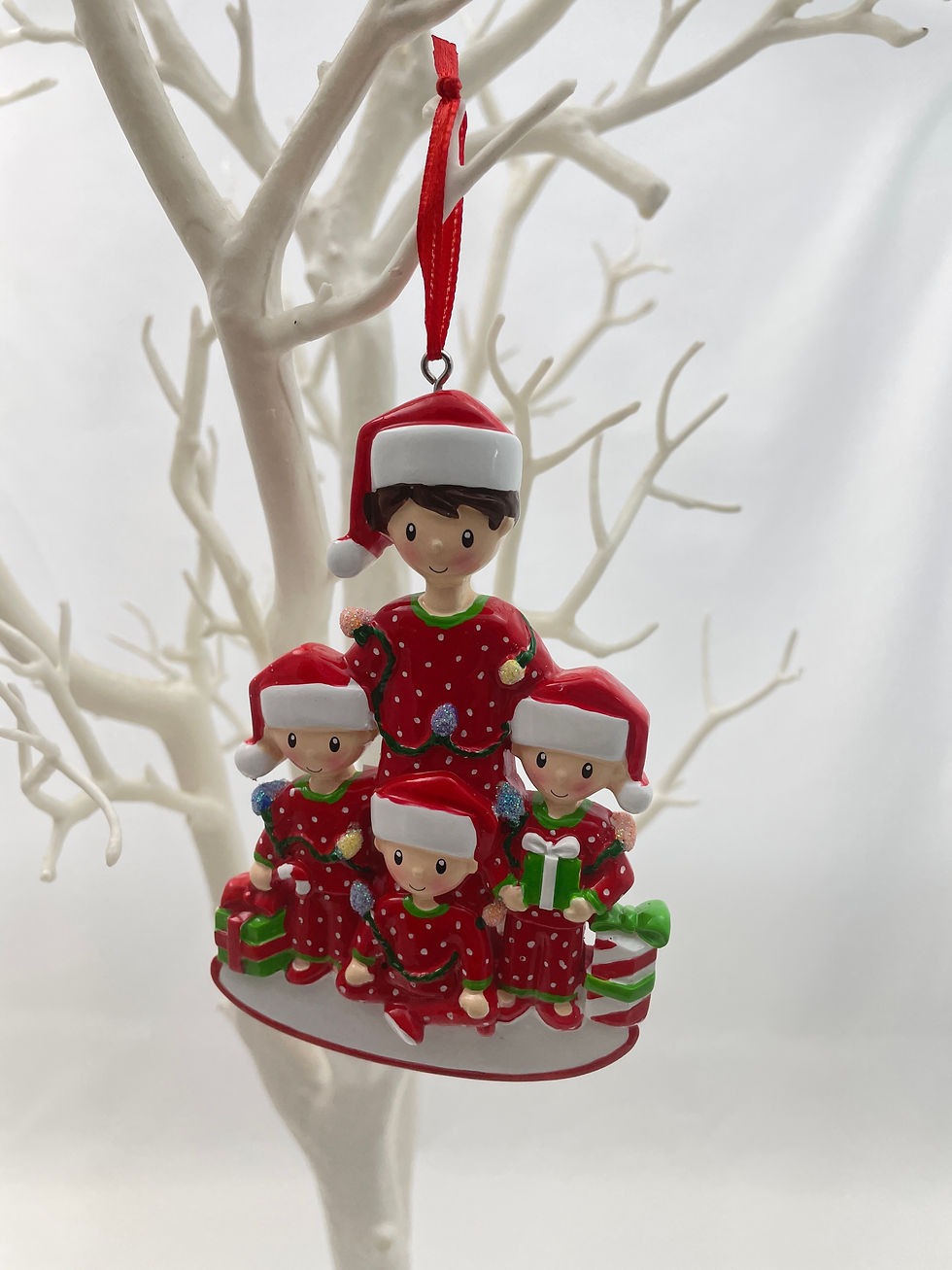 Thumbnail: Single Dad and Three Children Tree Decoration