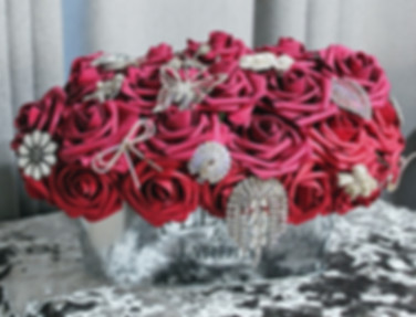 Large Tin Tub Brooch Centerpiece