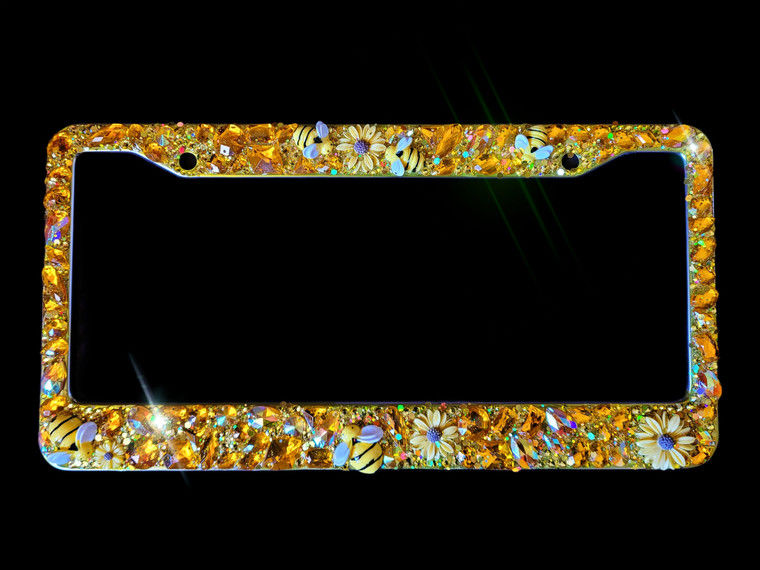 Beezy Bee Yellow Custom License Plate Frame