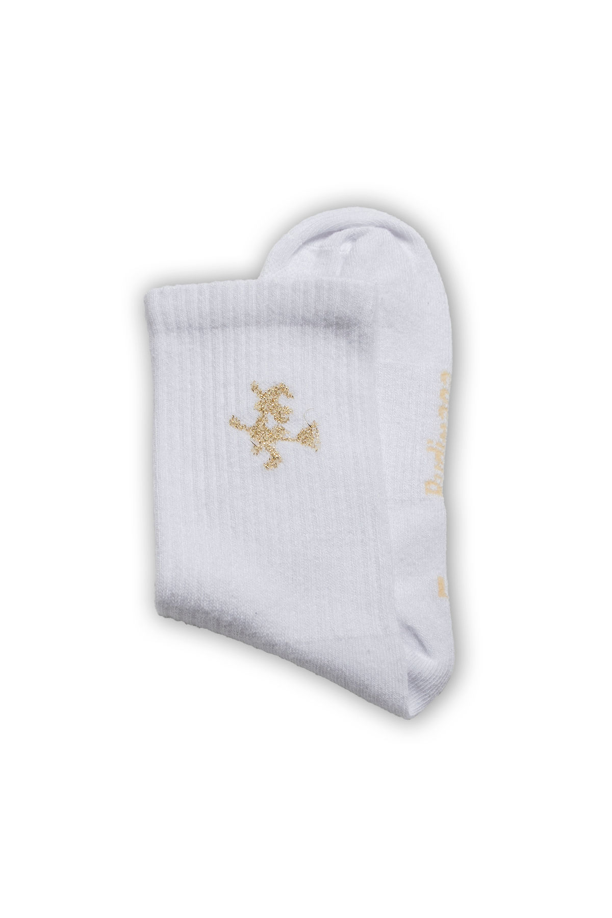 Genç Simli Beyaz Cadı Logolu Çorap