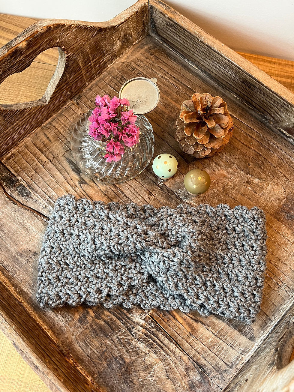 Stirnband Merino GRAU