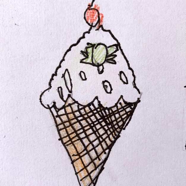 Mint Frozen Cherry Cone