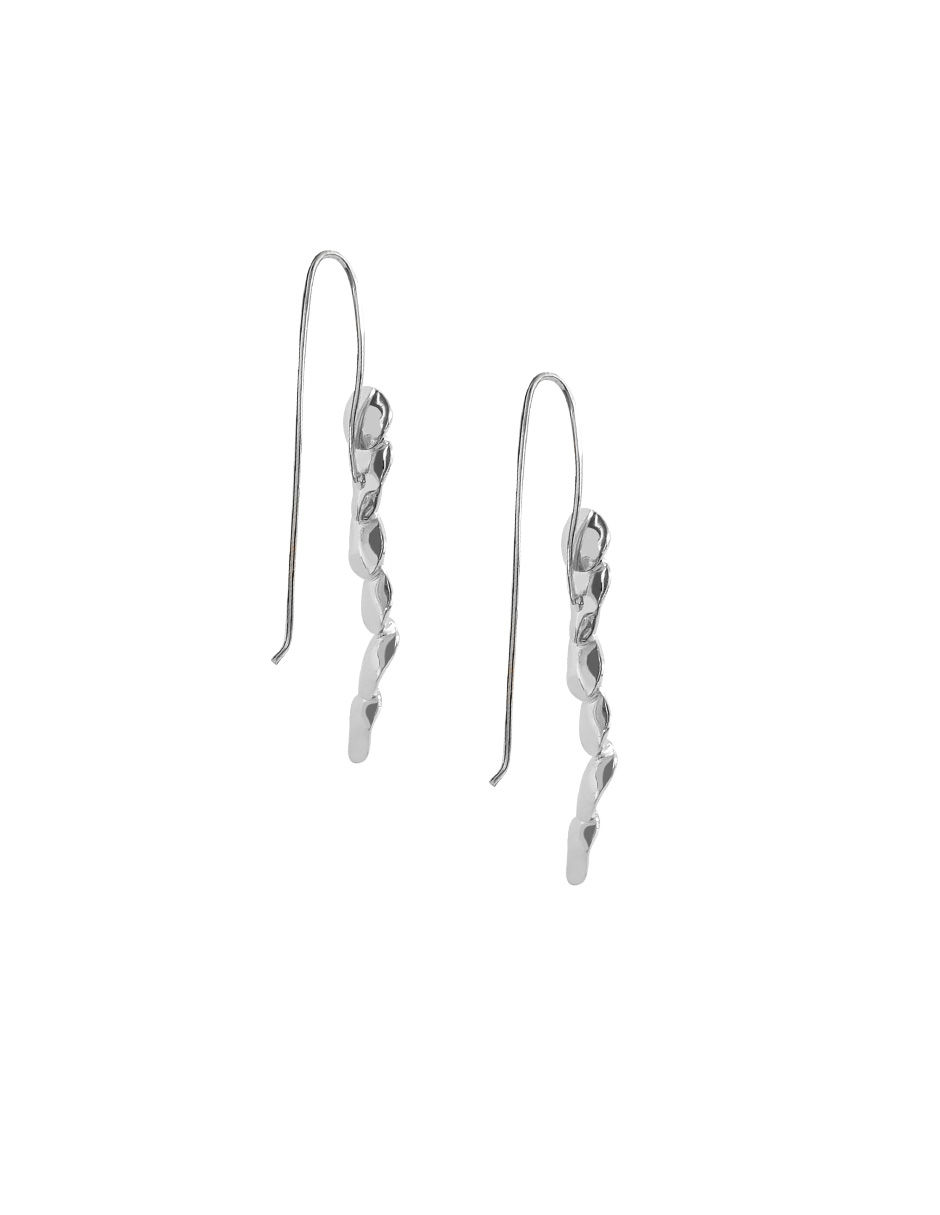 Miniatura: Aretes de Hojuelas de plata