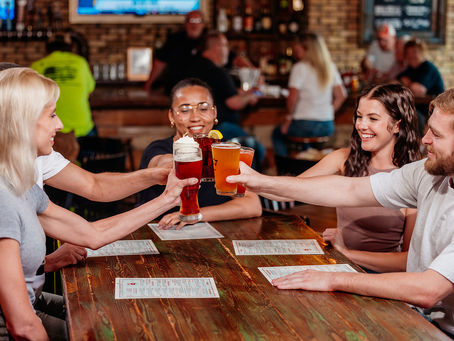 friends cheering drinks