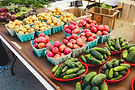 Farmers market vegetables located downtown Beloit, WI