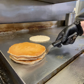 flipping pancakes
