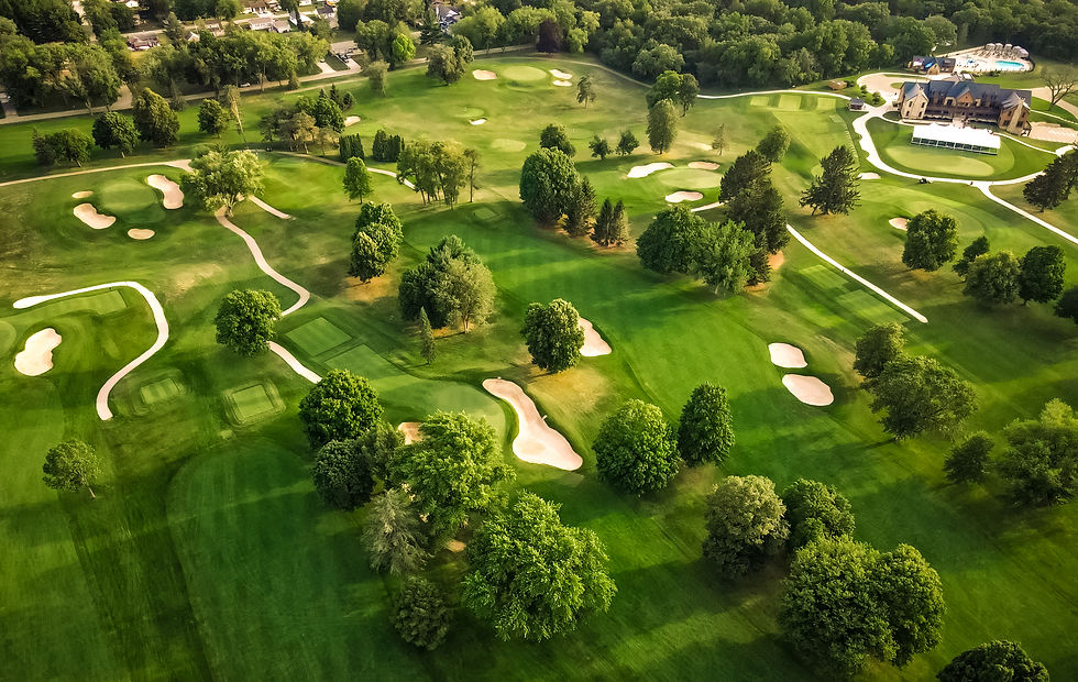 aerial view of Beloit Club's golf course