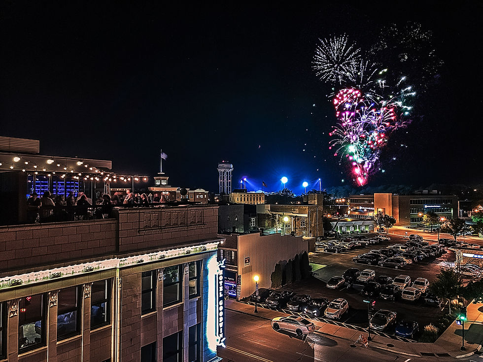 fireworks view from Rooftop