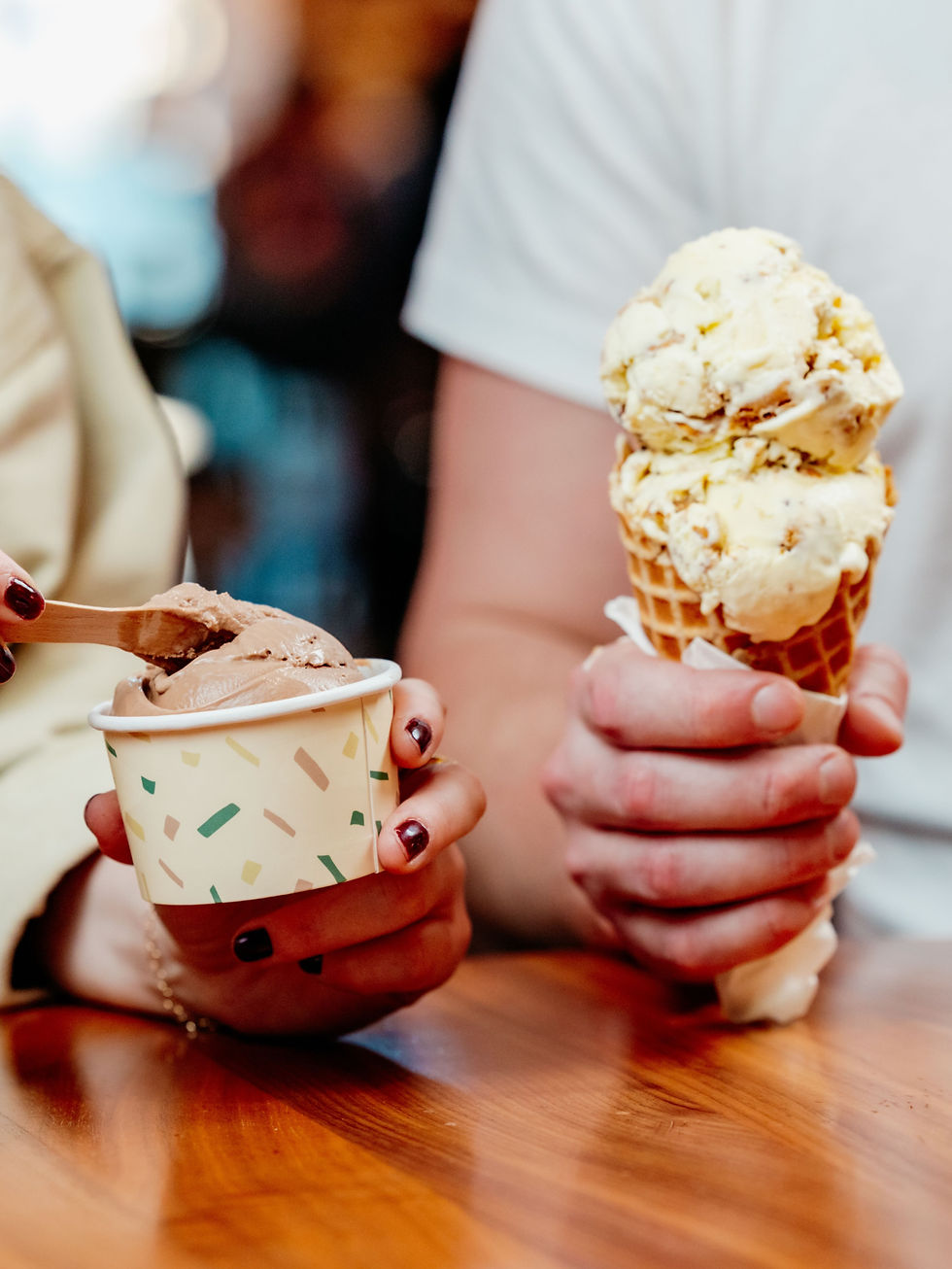End date night with homemade ice cream from Lick Ice Cream in The Garage Food Hall
