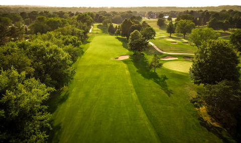 Aerial view of the fairway 