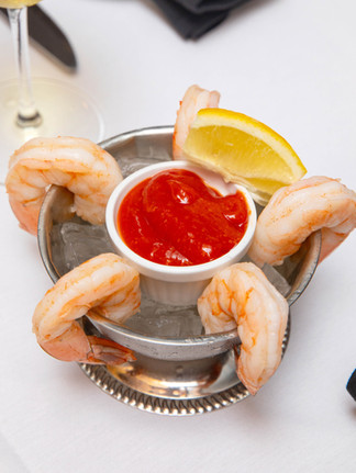 Shrimp cocktail with cocktail sauce