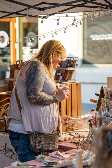 Shopping at Bottleworks Market in Bottleworks District