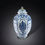 Miniature : Potiche à gingembre ou pot couvert en faïence Delft vers 1800 [En l'état]
