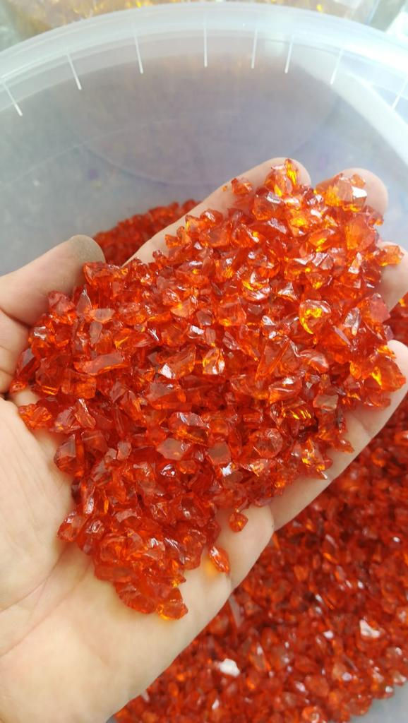 WALLUKS COLOURED BROKEN GLASS 
