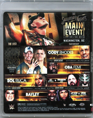 WWE Saturday Nights Main Event 12/13/25 DVD BD | Wrestling DVDs R Us