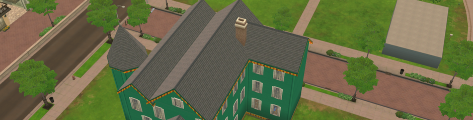 A screen shot of Shaggy's house as seen in Scooby Doo and the Reluctant Werewolf, recreated by me on Sims 4. 