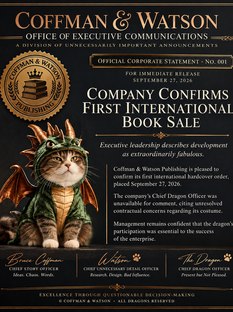 Coffman & Watson Publishing press release and Dragon Cat