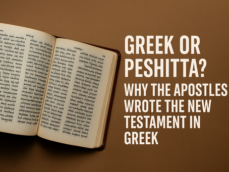 Greek or Peshitta? Why the Apostles Wrote the New Testament in Greek