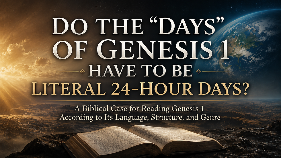 Do the “Days” of Genesis 1 Have to Be Literal 24-Hour Days?