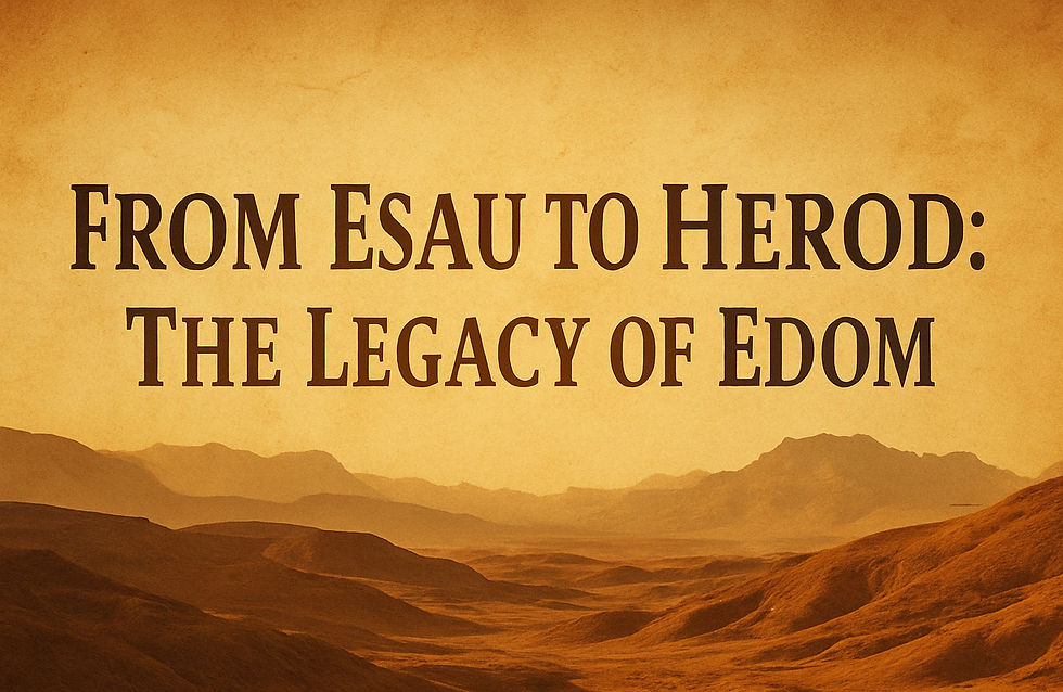 From Esau to Herod: The Legacy of Edom