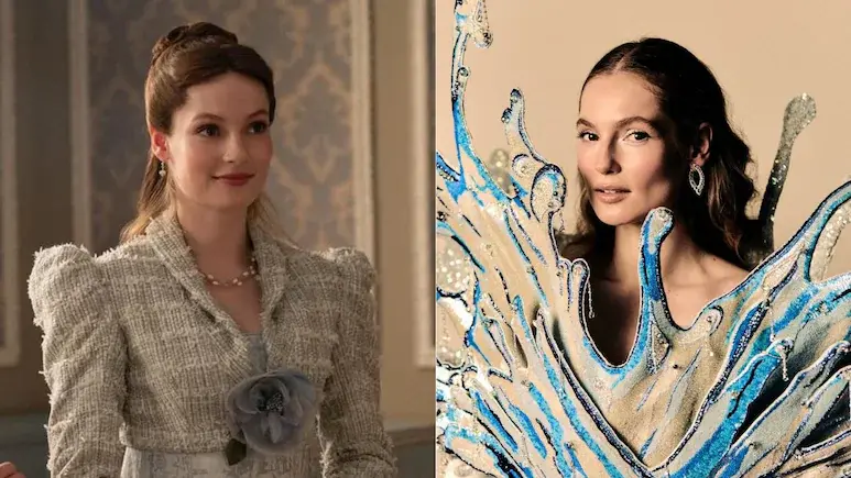 Bridgerton Star Hannah Dodd Stuns in Rahul Mishra’s ‘Water’ Couture