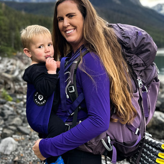 mom and baby backpacking with trail magik