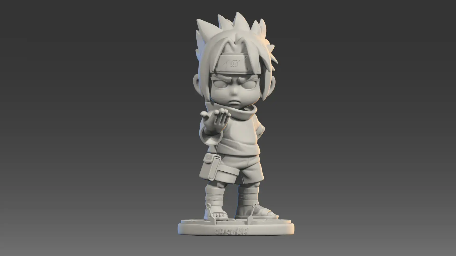 STL Sasuke uchiwa pour imprimante 3D