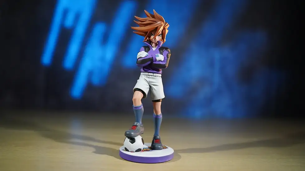 Miniature : Figurine Inazuma Eleven, pied sur le ballon.