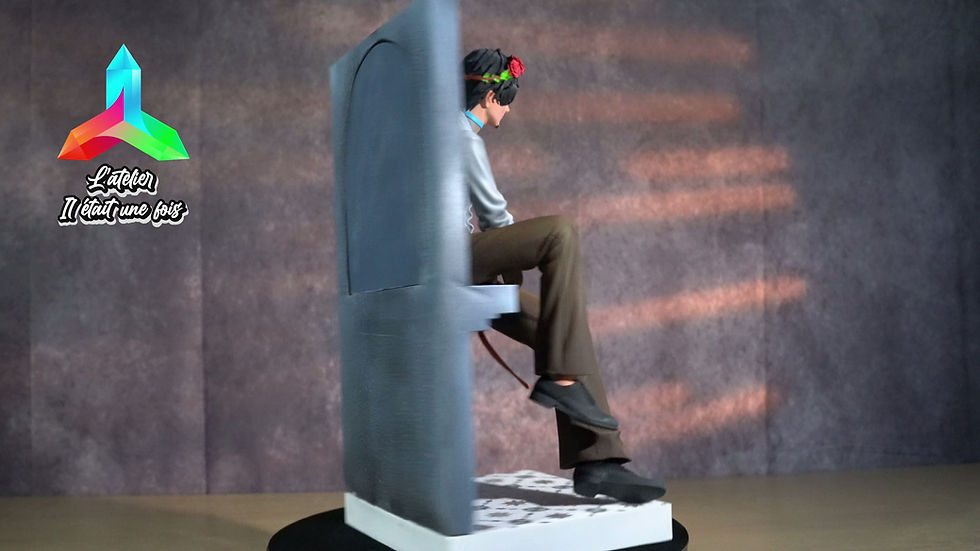 Miniature : figurine kazui Mukuhara milgram sur une fenêtre en résine peint à la main