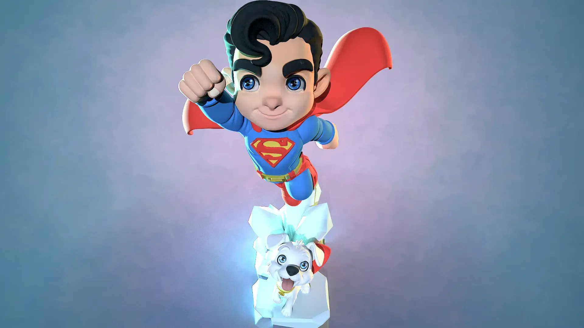 Figurine superman et Krypto