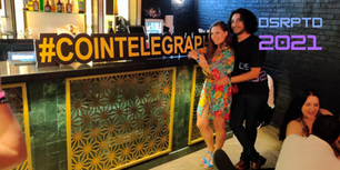 Make.Gifts' founder accidentally NFTs Cointelegraph's Editor in Chief & DSRPTD Host at DSRPTD 2021!