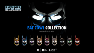 DC Comics, Palm NFT Studio, and Daz3D launches the Bat Cowl Collection Drop in April 2022.