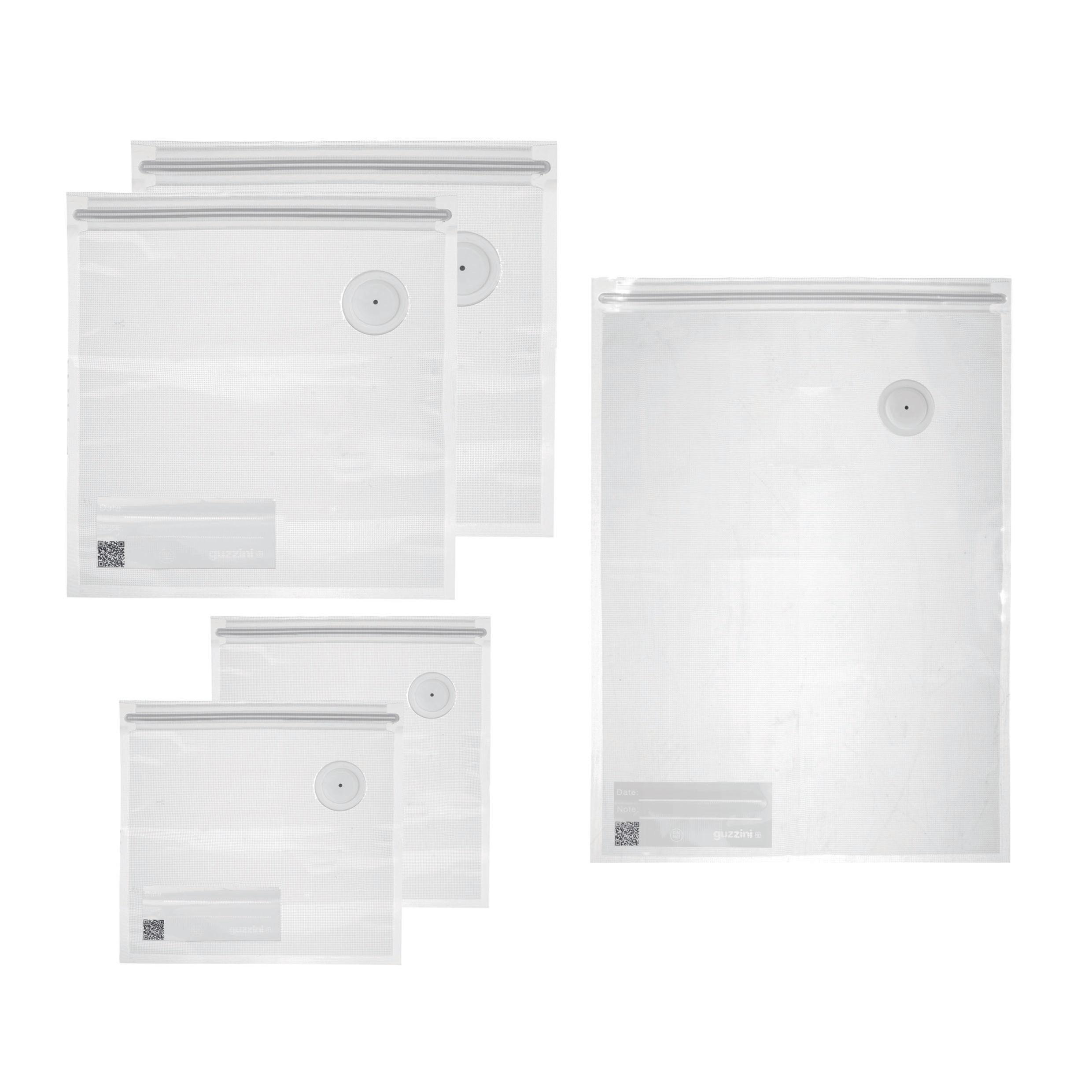 Pohrana hrane - set 2 x S 2 x L 1x XL višekratnih vakumskih vrećica S=21x22, L=3