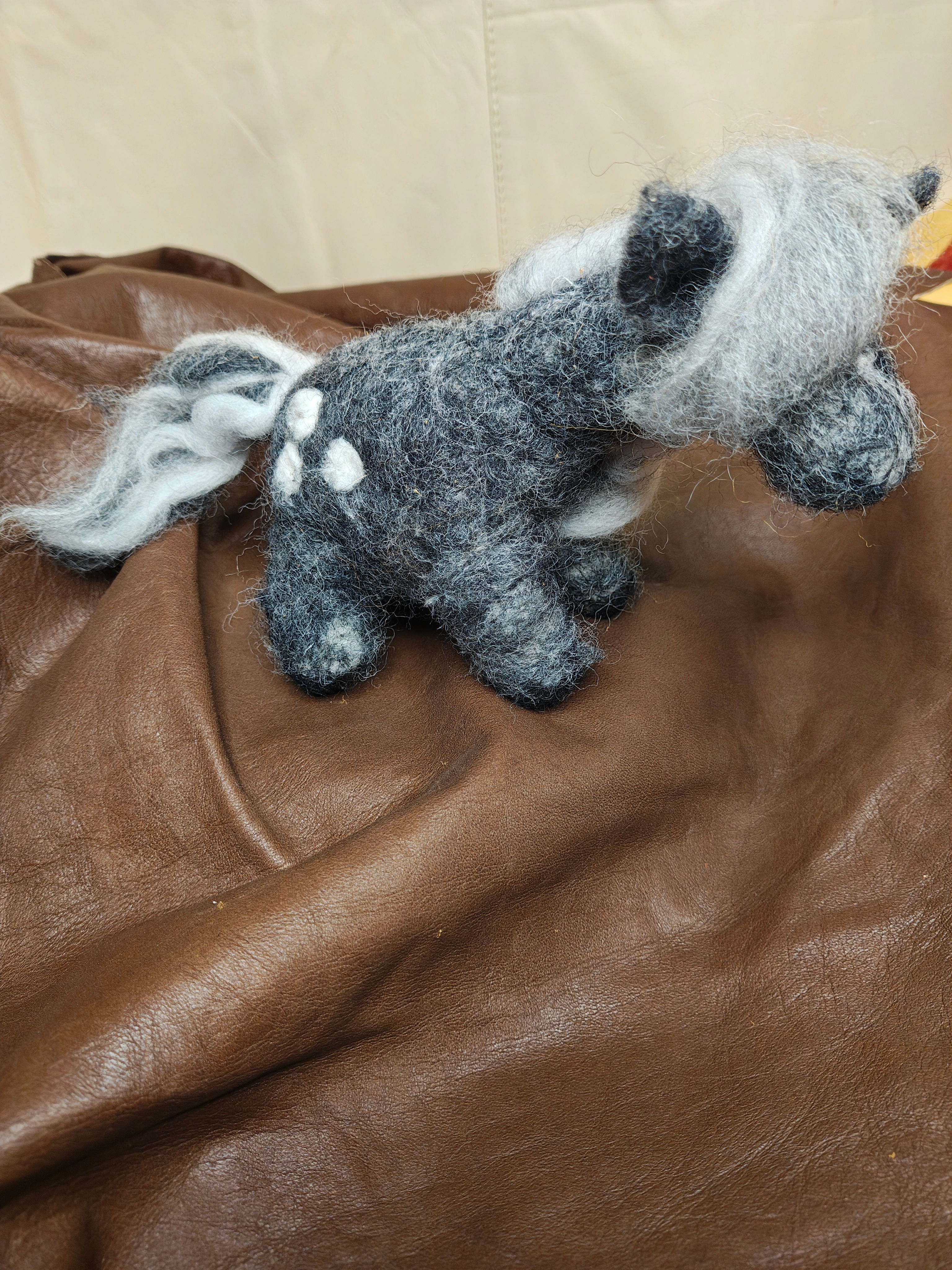 Felted Wool - dappled pony