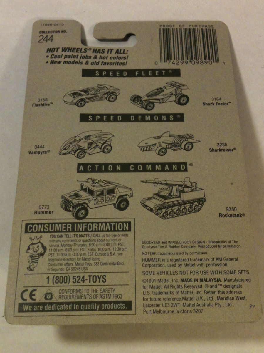 Thumbnail: No Fear Race Car - Collector No. #244