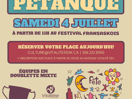 Le tournoi de pétanque est de retour au Festival fransaskois!