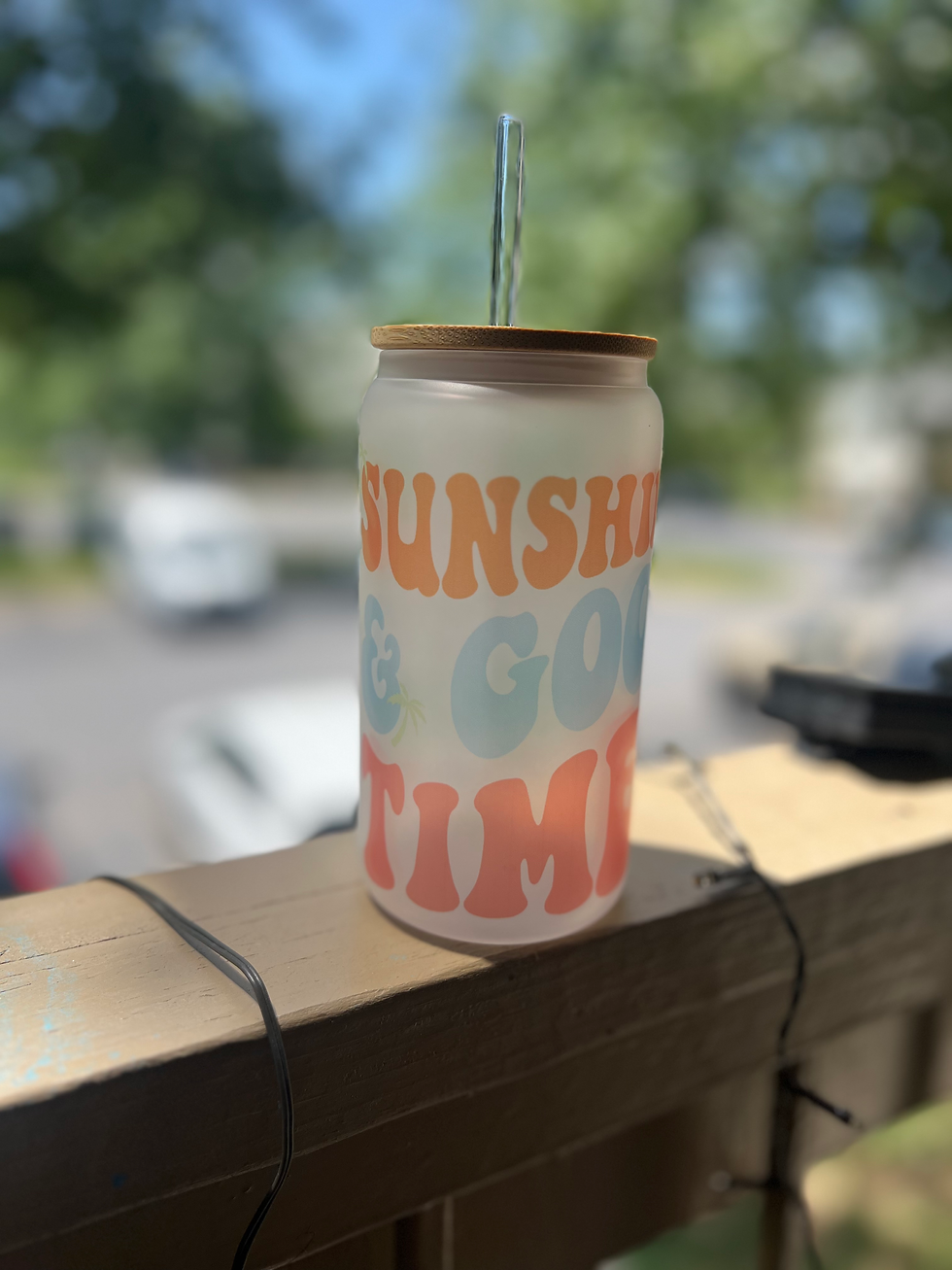 Sunshine Frosted Glass Tumbler