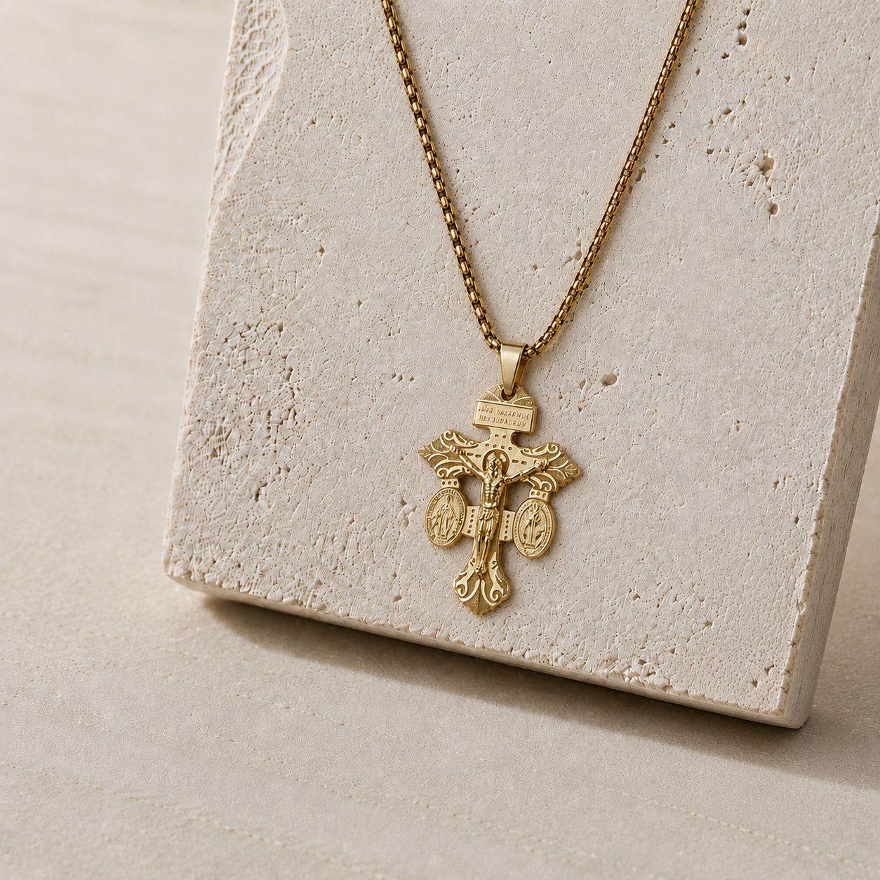 Pardon Cross Stainless Steel Cross Necklace.