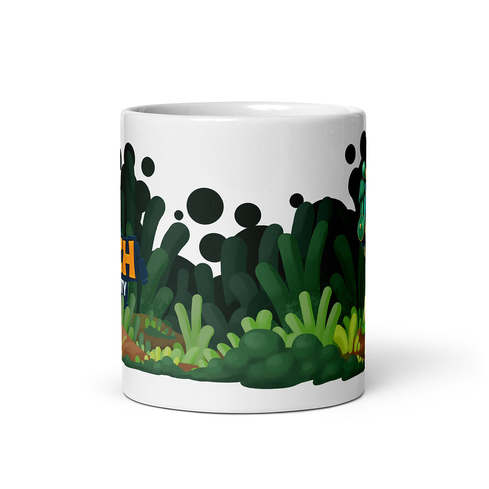 Miniatura: Mech Plant glossy white mug