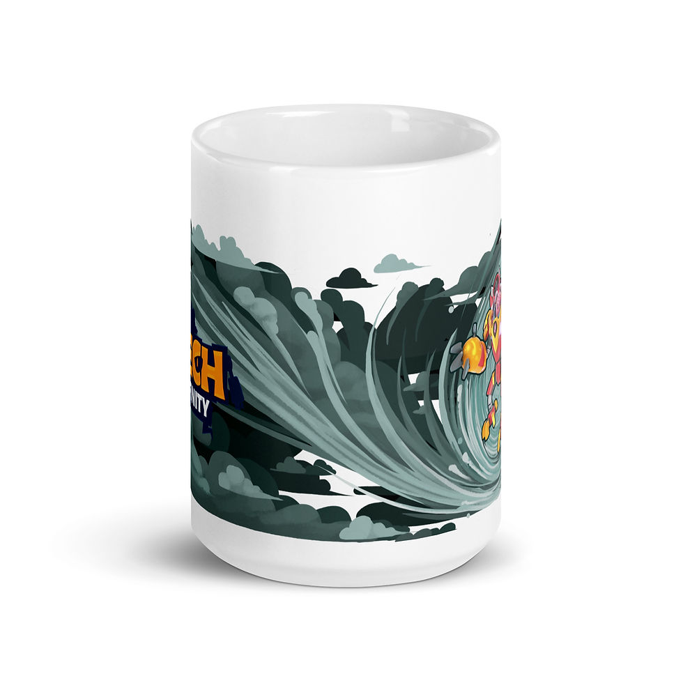 Miniatura: Mech Bird glossy white mug