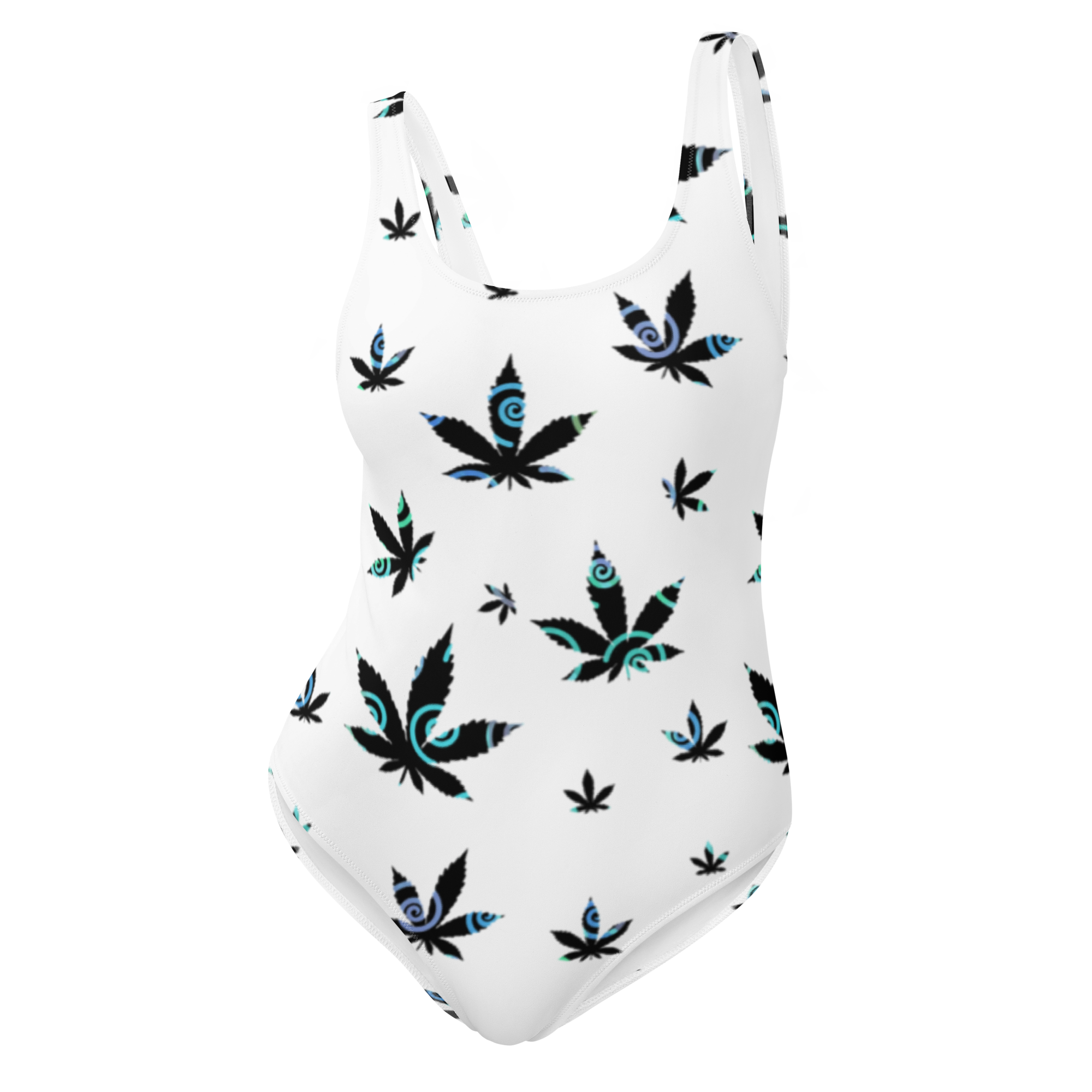 One-Piece Swimsuit Cannabis Design