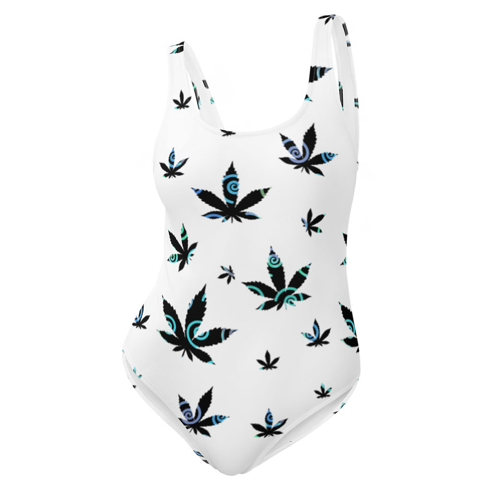 Thumbnail: One-Piece Swimsuit  Cannabis Design