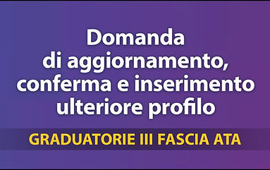 Aggiornamento graduatorie ATA terza fascia