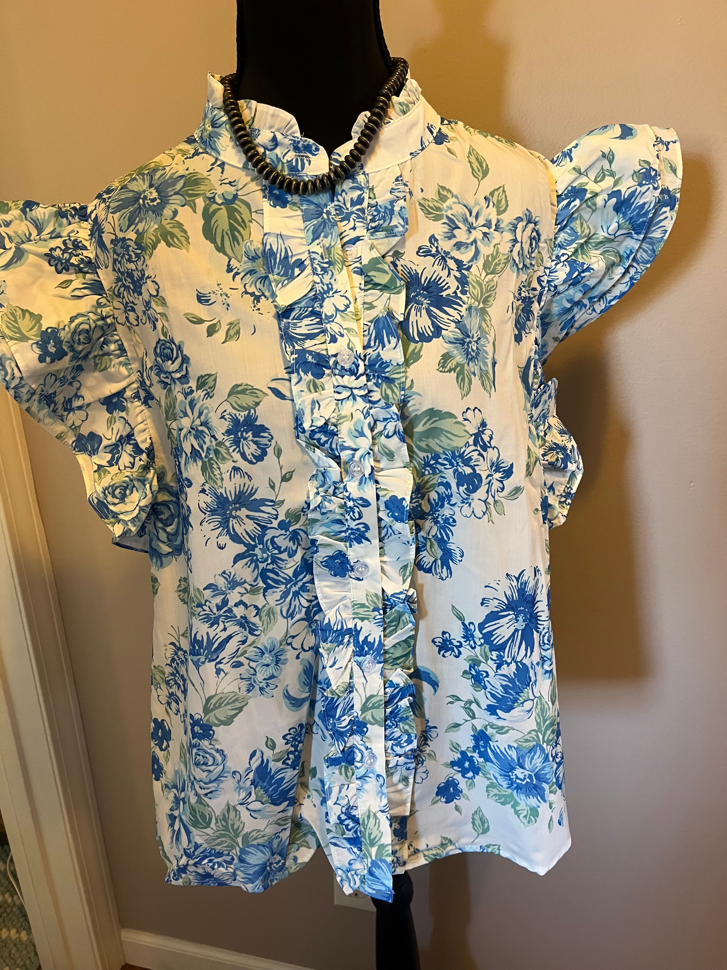 Floral Button Down Blouse