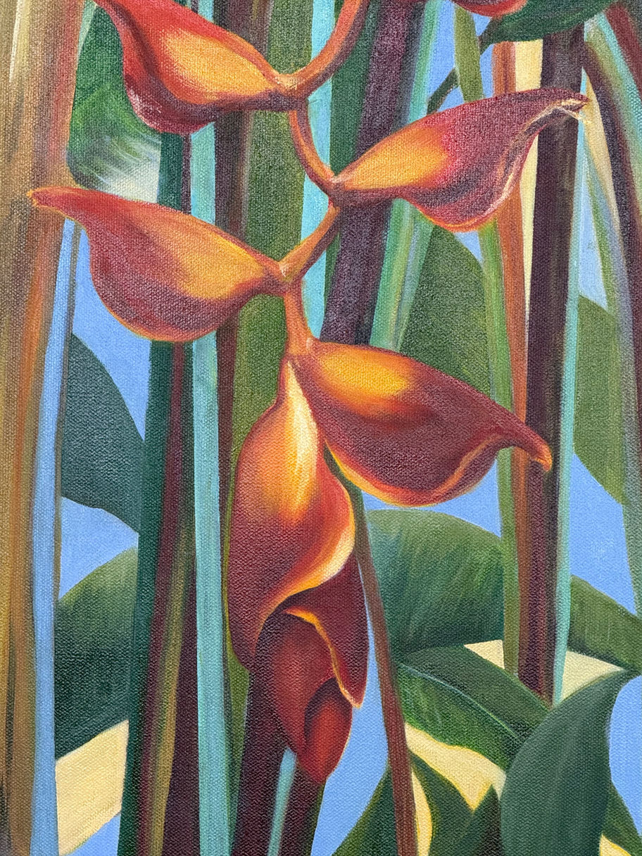 Malaysian Heliconia flower close view