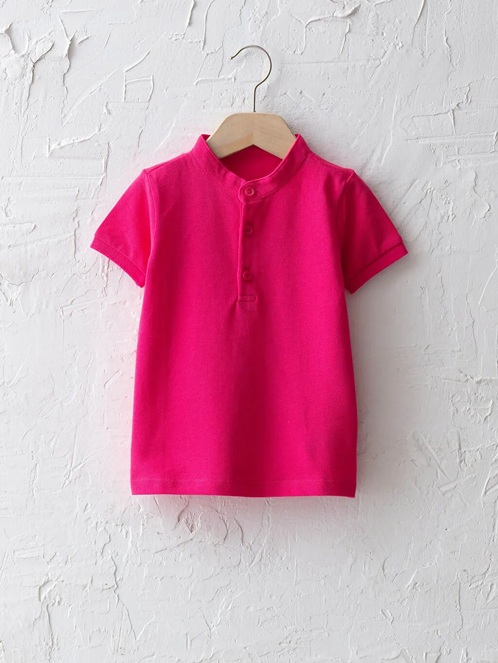 Thumbnail: Basic Collar Short Sleeved Basic Baby Boy T-Shirt