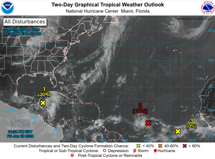 NHC 2 day weather outlook