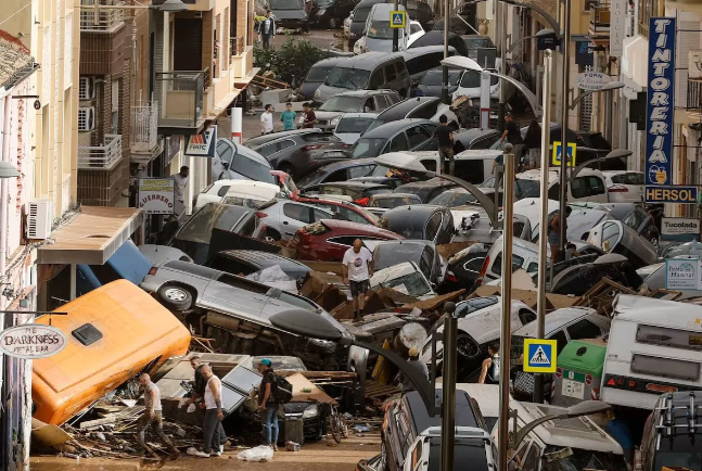 flood damage in Valencia