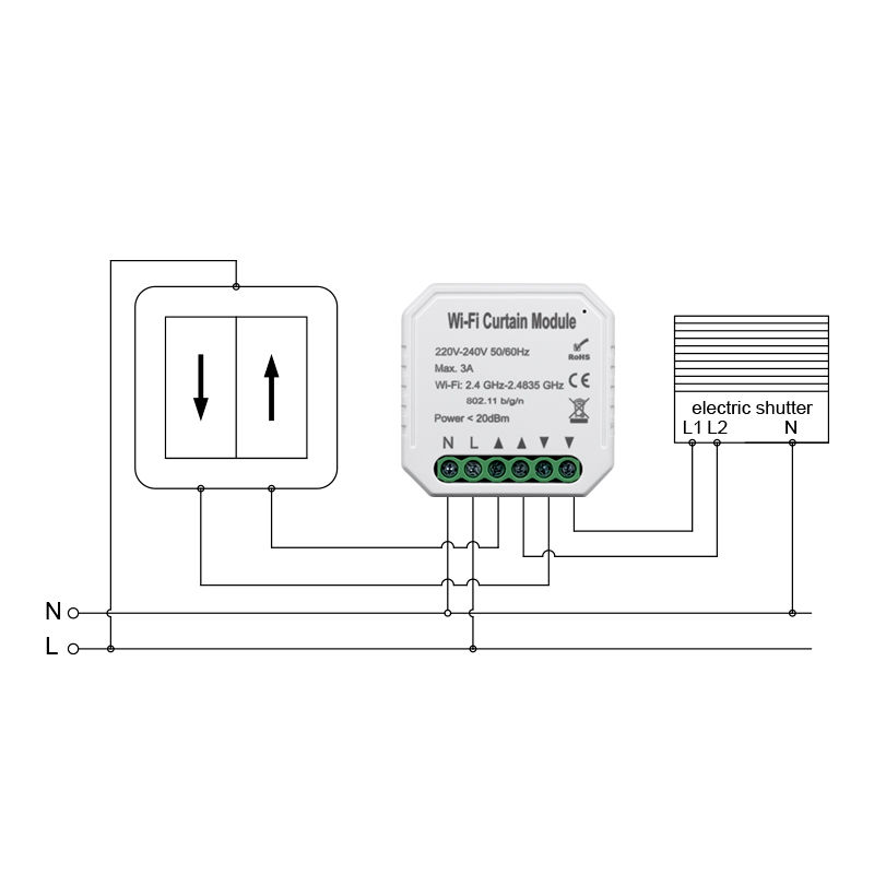 Thumbnail: QS-WIFI-C01-RF Curtain Switch Module